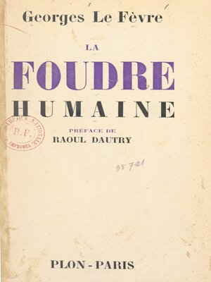cover image of La foudre humaine
